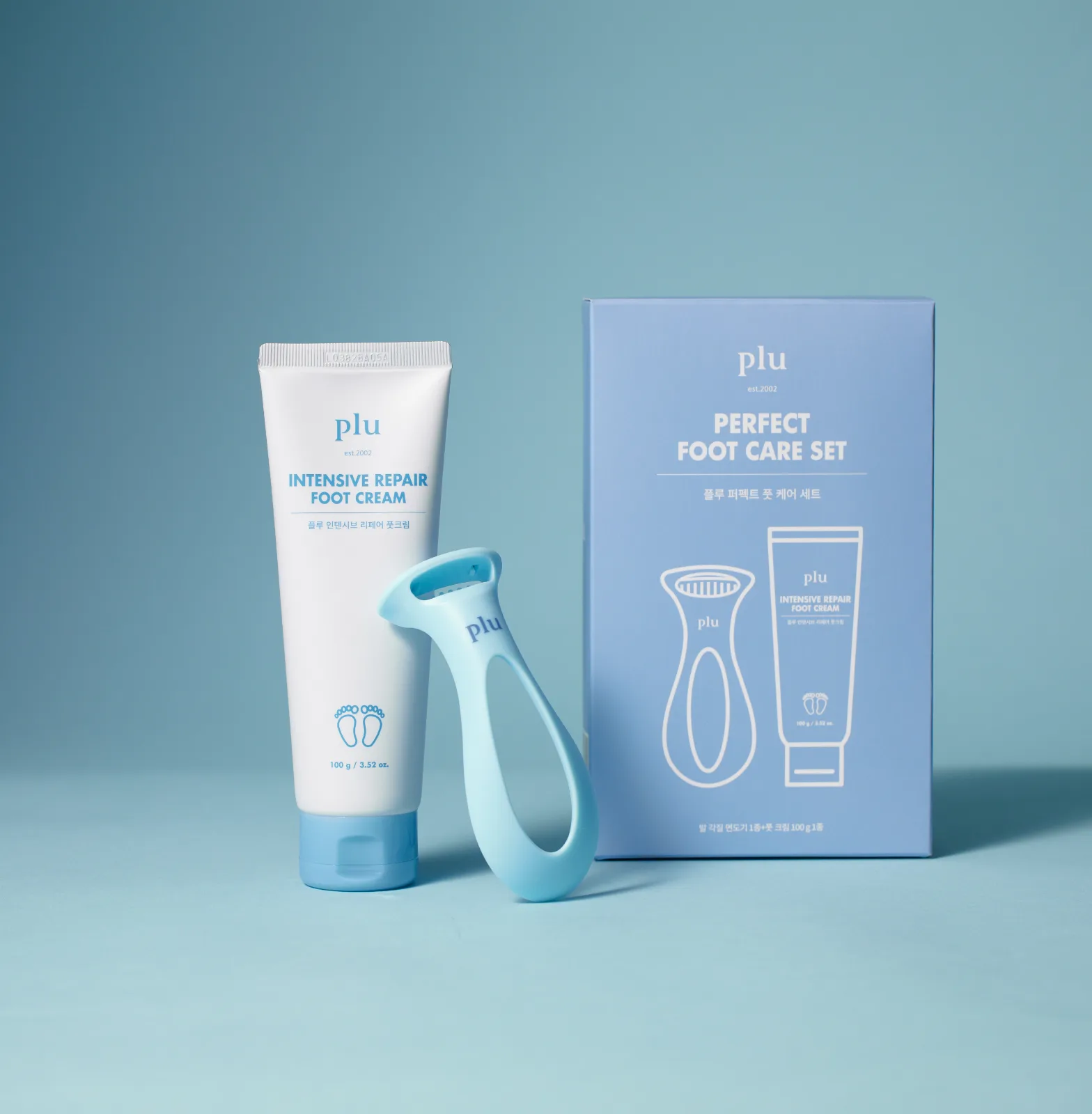 플루 퍼펙트 풋 케어 선물세트 100g 100g+면도기 1EA