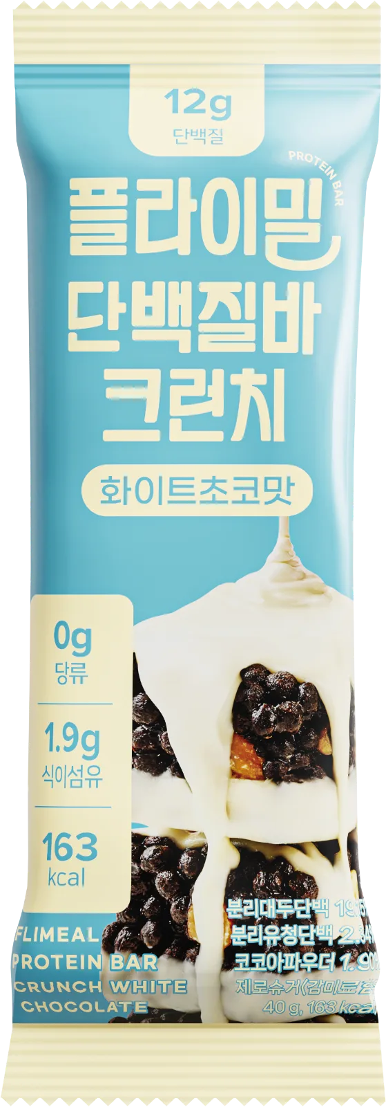플라이밀 단백질바 크런치 화이트초코 40g 화이트초코