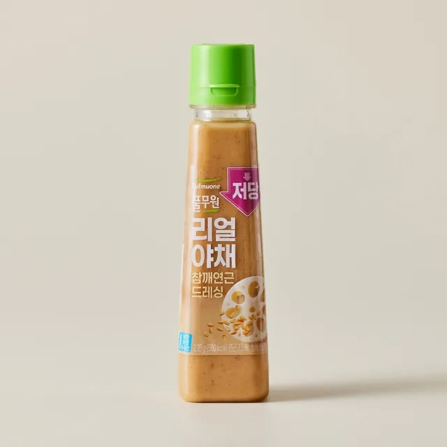 풀무원식품 저당 리얼야채 참깨연근 드레싱_230G