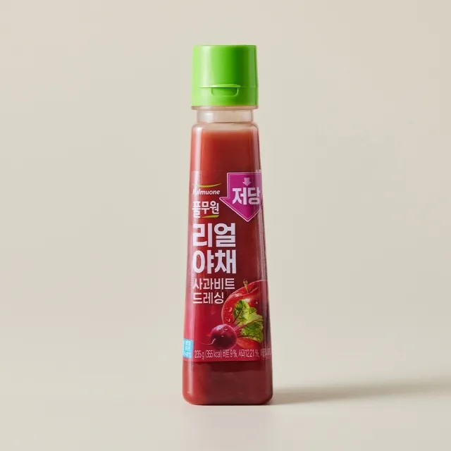 풀무원식품 저당 리얼야채 사과비트 드레싱_235G