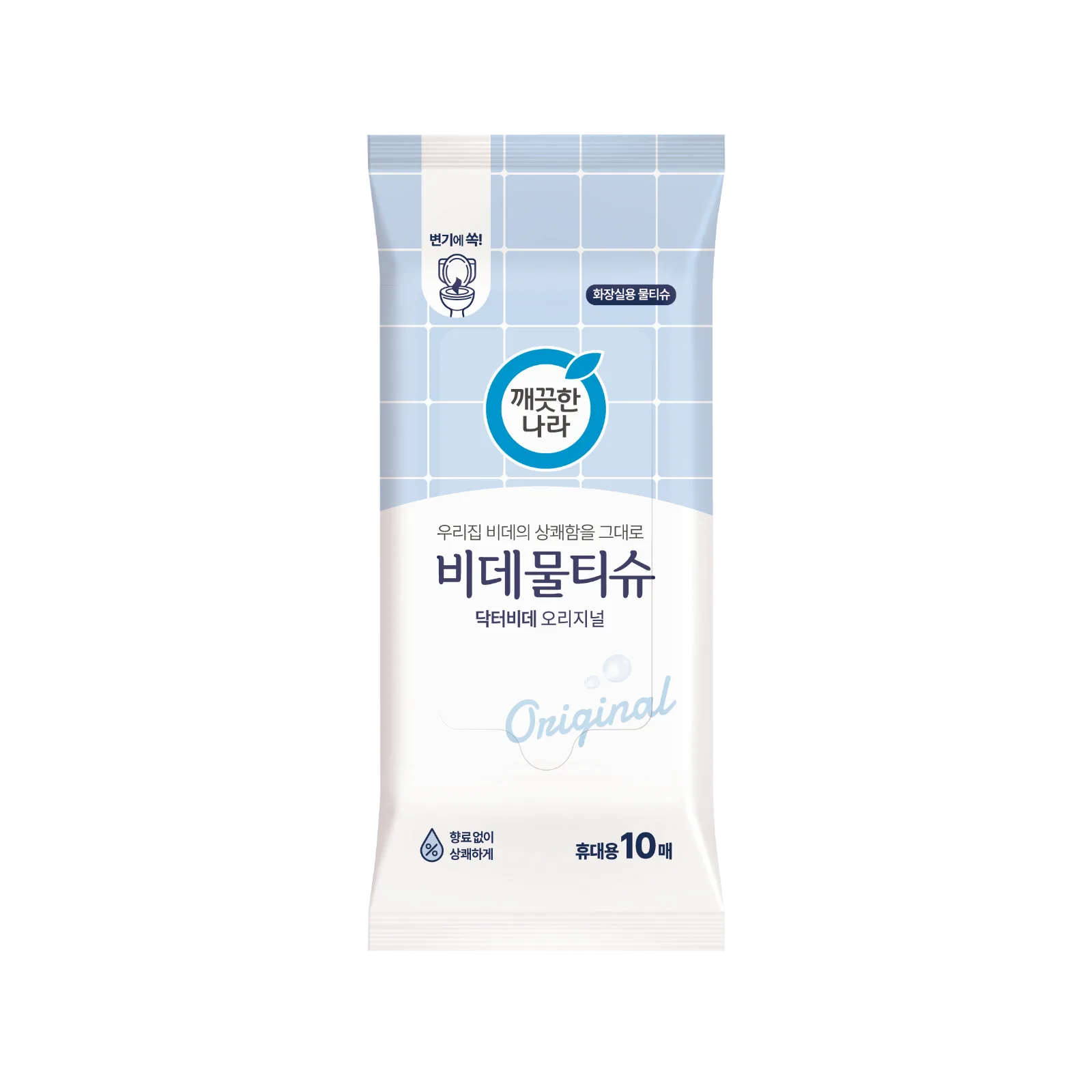 깨끗한나라 비데물티슈 닥터비데 오리지널 휴대 10매 50bag
