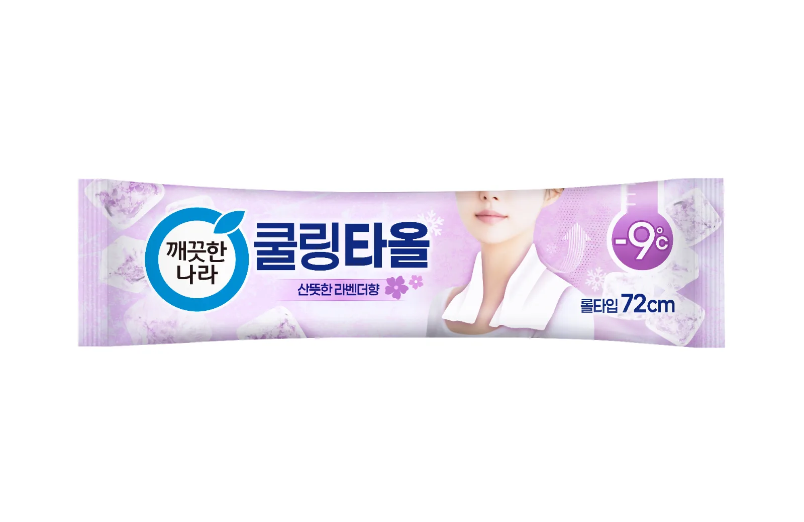 깨끗한나라 라벤더 쿨링타올 휴대 1매 50입