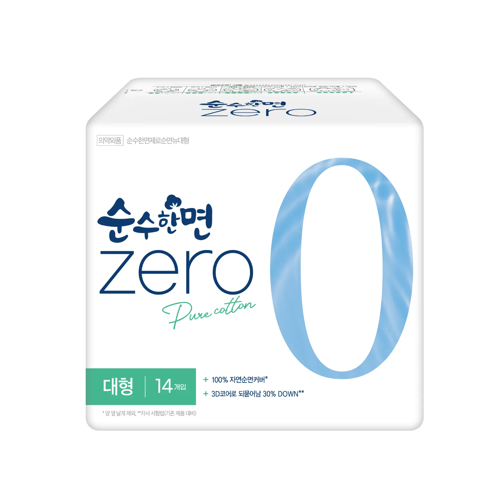 깨끗한나라 순수한면 제로zero 대형 14개입 14개입 대형