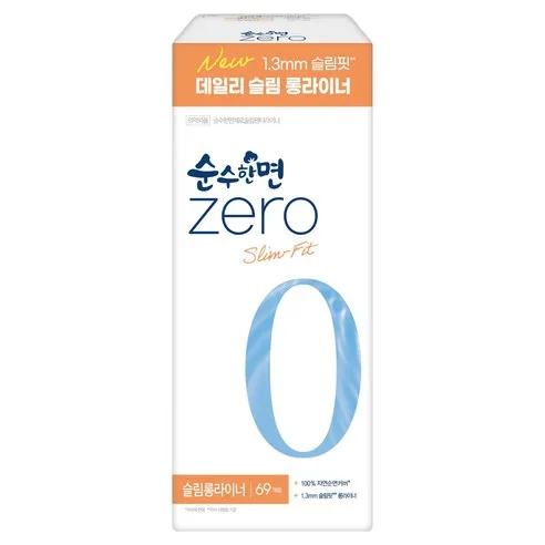 깨끗한나라 순수한면 제로zero 슬림 롱라이너 69개입